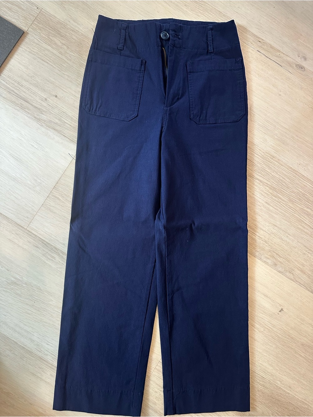 Avec Les Filles Navy Straight-Leg Chinos